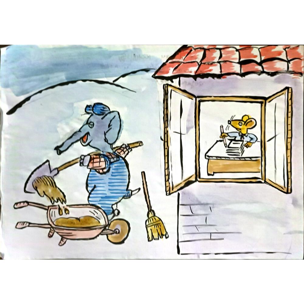 Mileta Miloradovic 29x21cm Orijinal Karikatür BOD06312