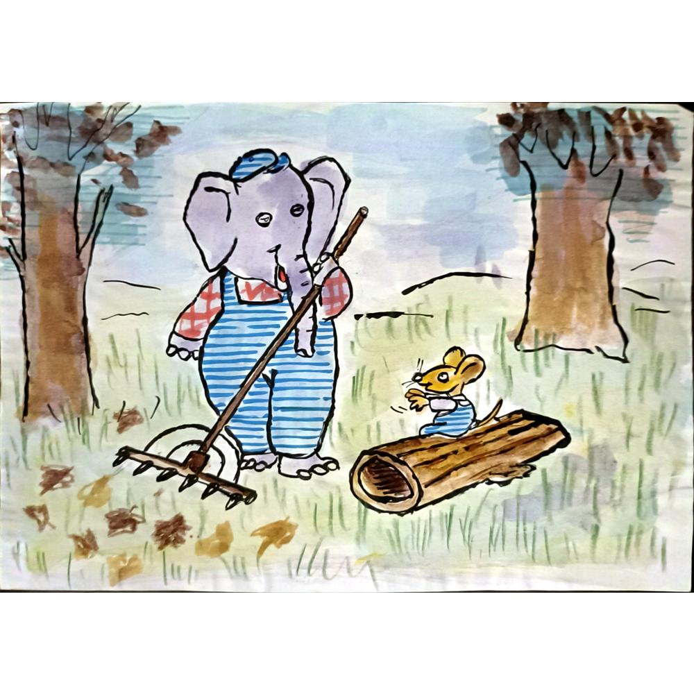 Mileta Miloradovic 29x21cm Orijinal Karikatür BOD06315