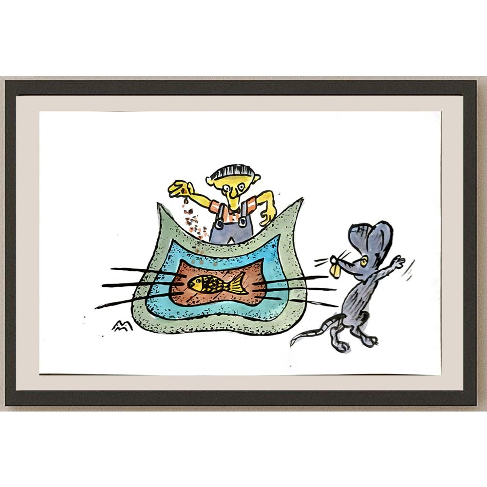 Mileta Miloradovic 29x21cm Orijinal Karikatür BOD06316