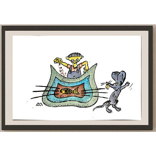Mileta Miloradovic 29x21cm Orijinal Karikatür BOD06316