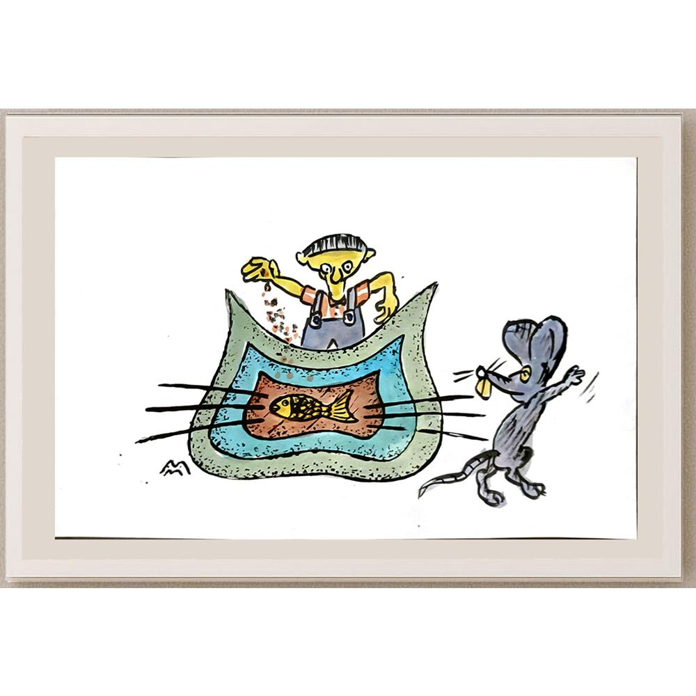 Mileta Miloradovic 29x21cm Orijinal Karikatür BOD06316