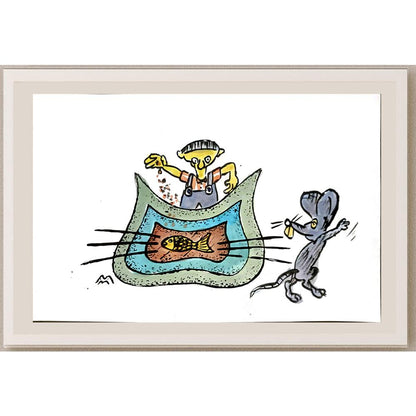 Mileta Miloradovic 29x21cm Orijinal Karikatür BOD06316