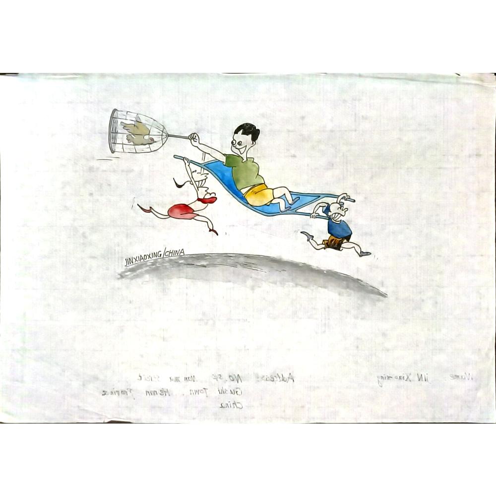 Jin Xiao Xing 29x21cm Orijinal Karikatür BOD06322