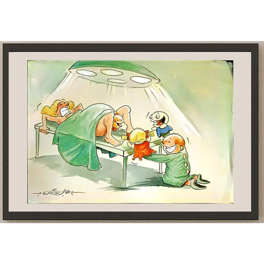 Rasoul Hajizadeh 29x21cm Orijinal Karikatür BOD06325