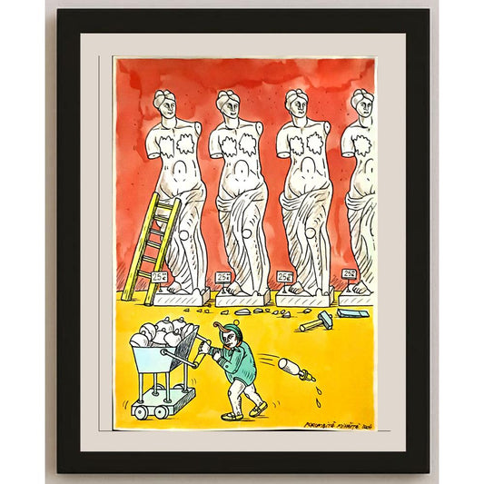 Porumbita Mihaita 29x21cm Orijinal Karikatür BOD06331