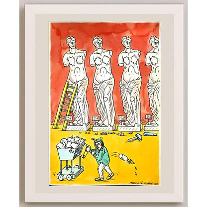 Porumbita Mihaita 29x21cm Orijinal Karikatür BOD06331