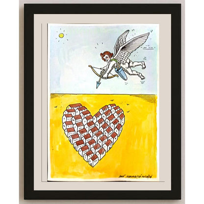 Porumbita Mihaita 29x21cm Orijinal Karikatür BOD06332