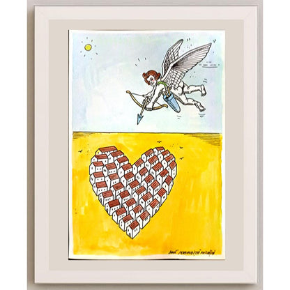 Porumbita Mihaita 29x21cm Orijinal Karikatür BOD06332