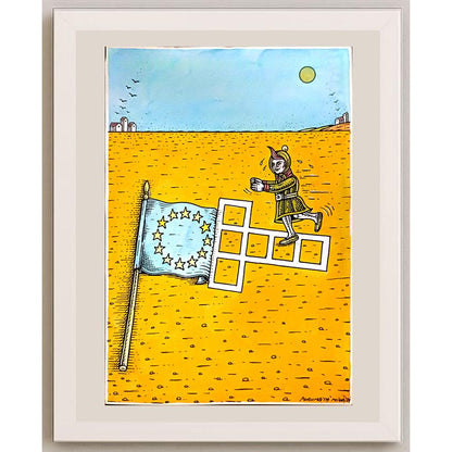 Porumbita Mihaita 29x21cm Orijinal Karikatür BOD06334