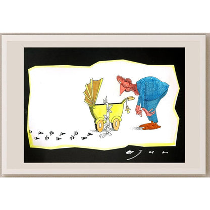 Midhat Ajanovic 29x21cm Orijinal Karikatür BOD06335