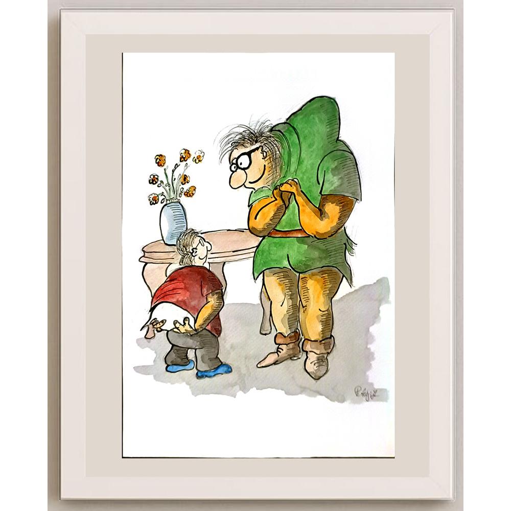 Joseph Petrenyi 29x21cm Orijinal Karikatür BOD06337
