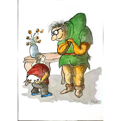 Joseph Petrenyi 29x21cm Orijinal Karikatür BOD06337