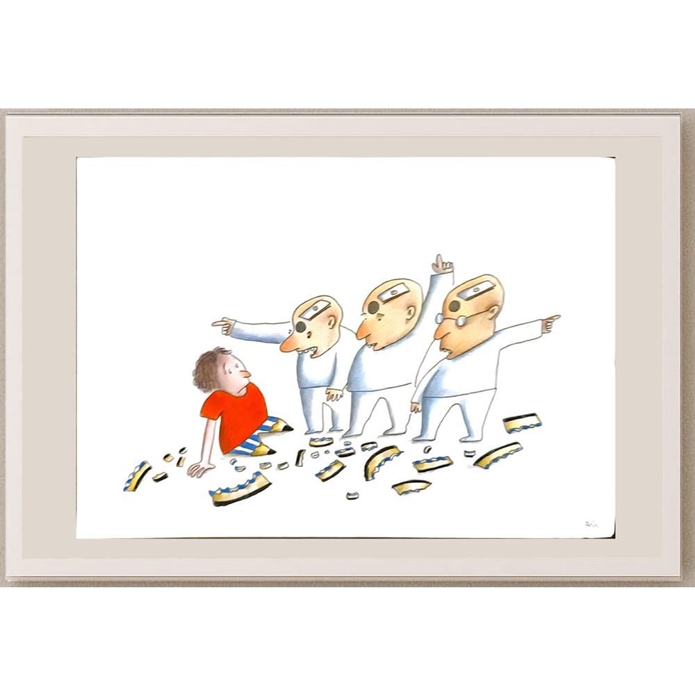 Masoud Ziaei Zardkhashosei 29x21cm Orijinal Karikatür BOD06338