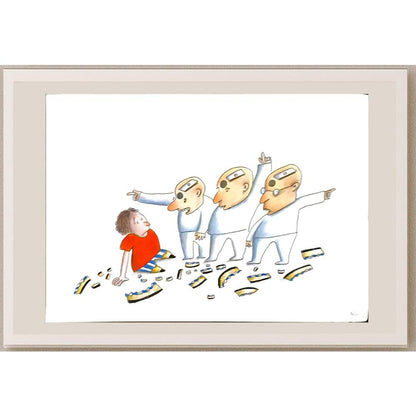Masoud Ziaei Zardkhashosei 29x21cm Orijinal Karikatür BOD06338