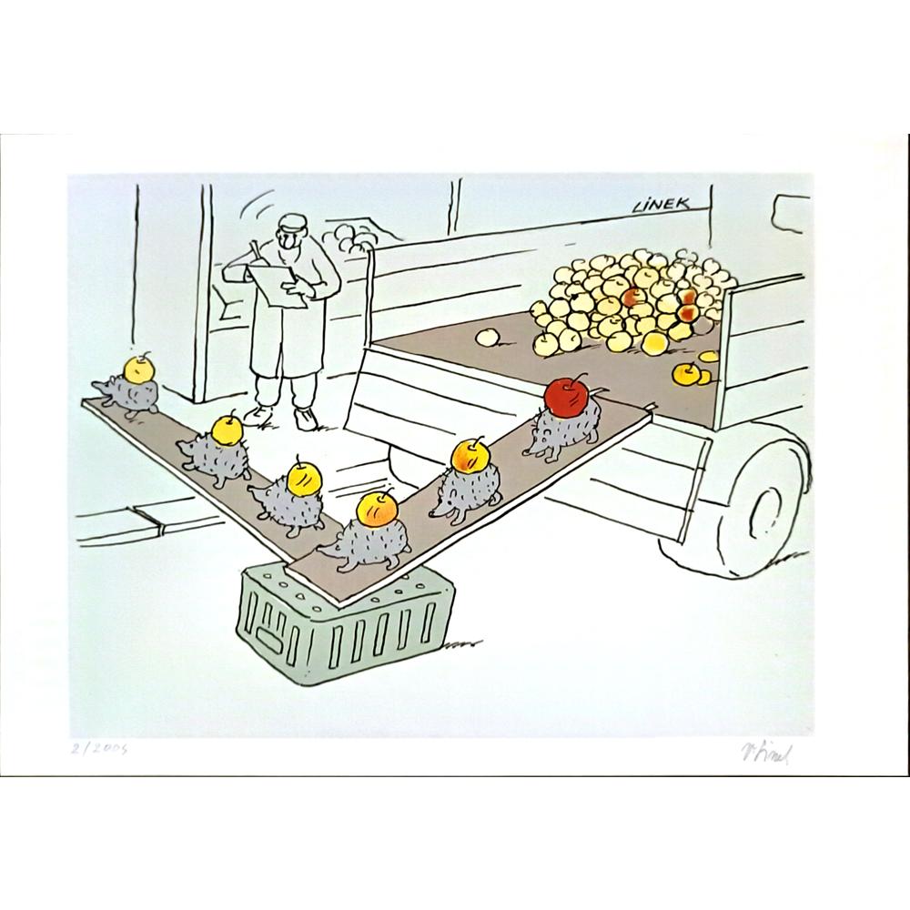 Vaclav Linek 29x21cm Orijinal Karikatür BOD06347