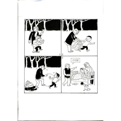 Wang Jınhai 29x21cm Orijinal Karikatür BOD06357