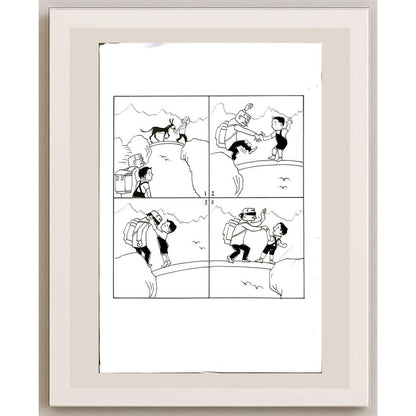 Wang Jınhai 29x21cm Orijinal Karikatür BOD06358