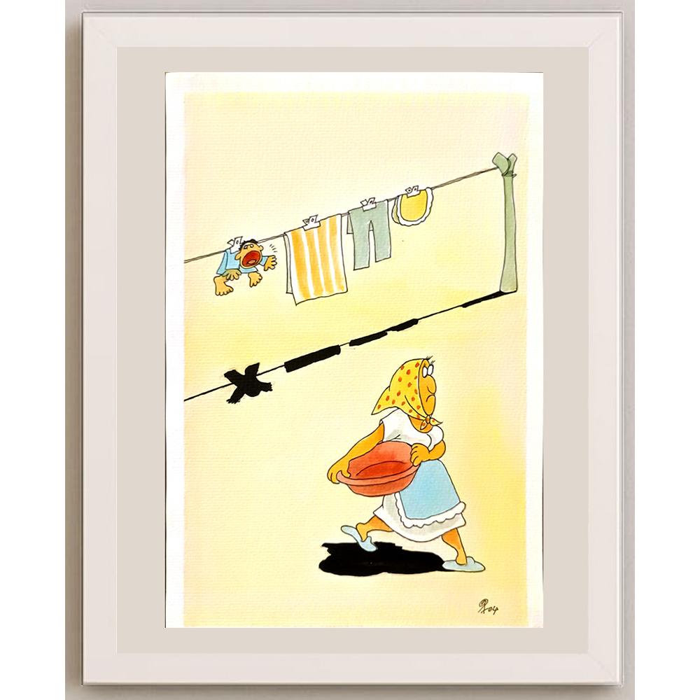 Babilig 29x21cm Orijinal Karikatür BOD06373