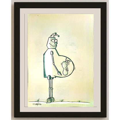 Hamed Nabahat 29x21cm Orijinal Karikatür BOD06384