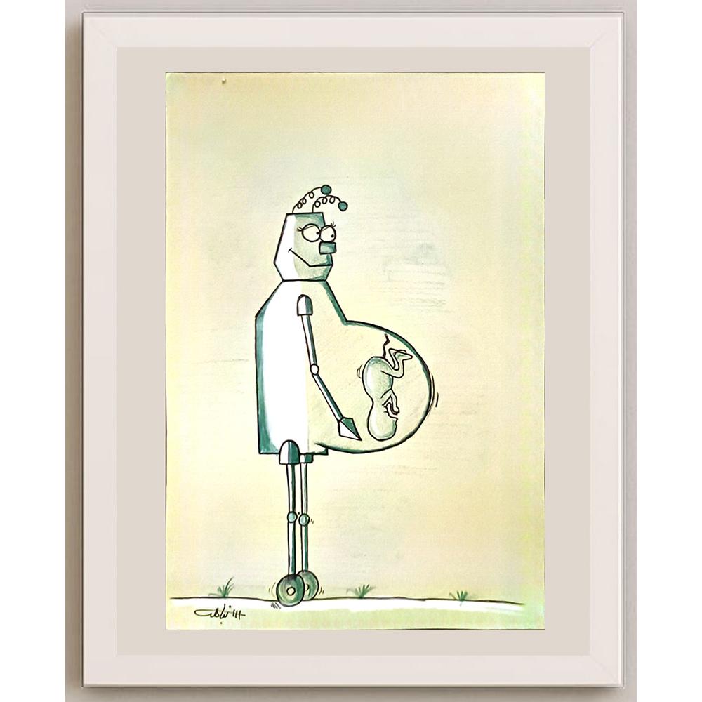 Hamed Nabahat 29x21cm Orijinal Karikatür BOD06384