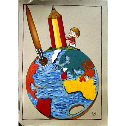 Maria Jose Mosquera Beleiro 35x25cm Orijinal Karikatür BOD06385