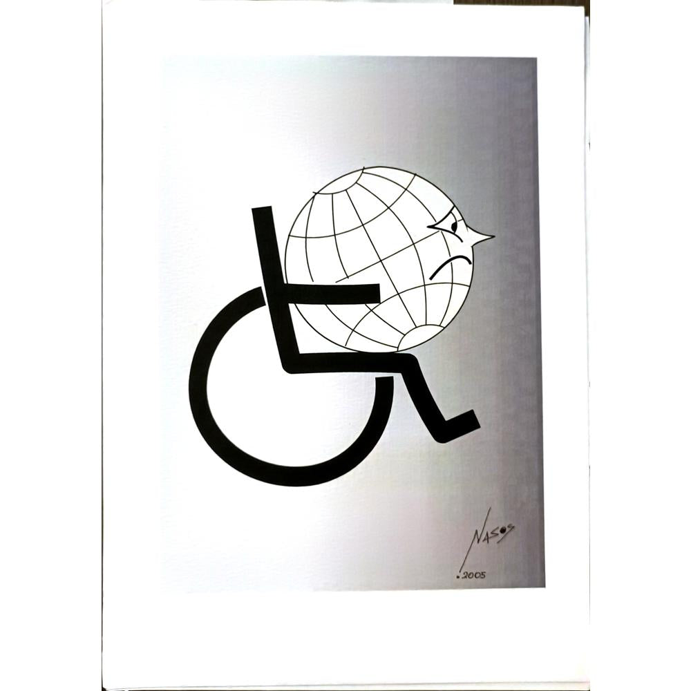 Athanassios Efthimiadis 29x21cm Orijinal Karikatür BOD06388