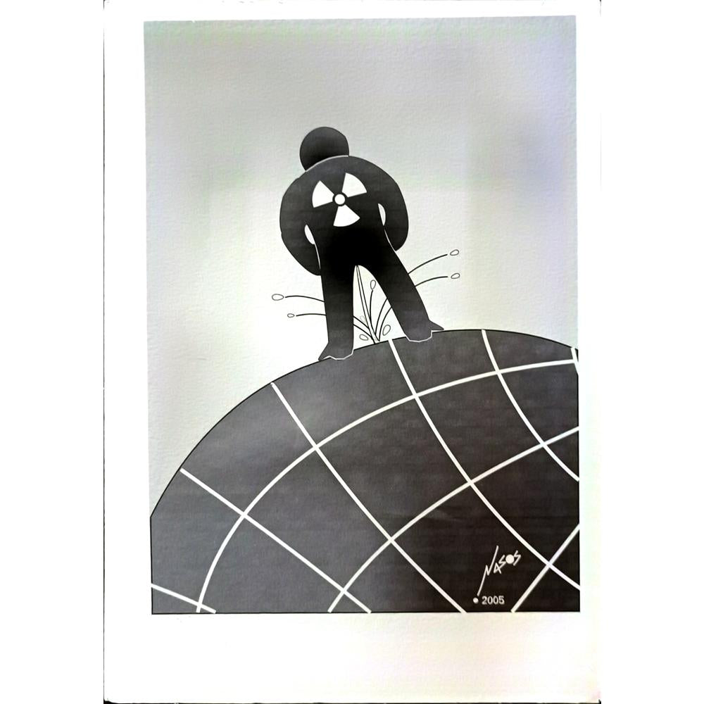Athanassios Efthimiadis 29x21cm Orijinal Karikatür BOD06389
