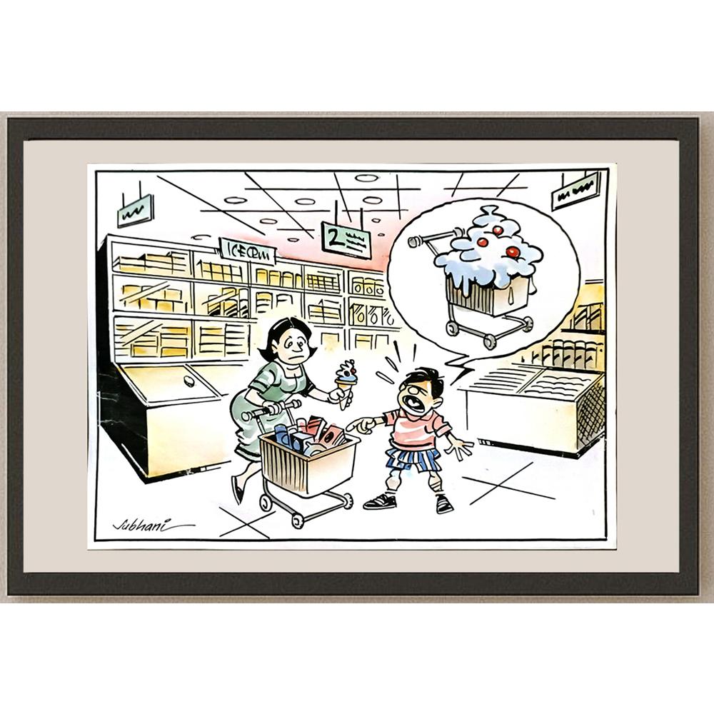 Deccan Chronicle 26x19cm Orijinal Karikatür BOD06390