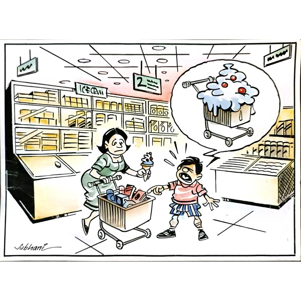 Deccan Chronicle 26x19cm Orijinal Karikatür BOD06390