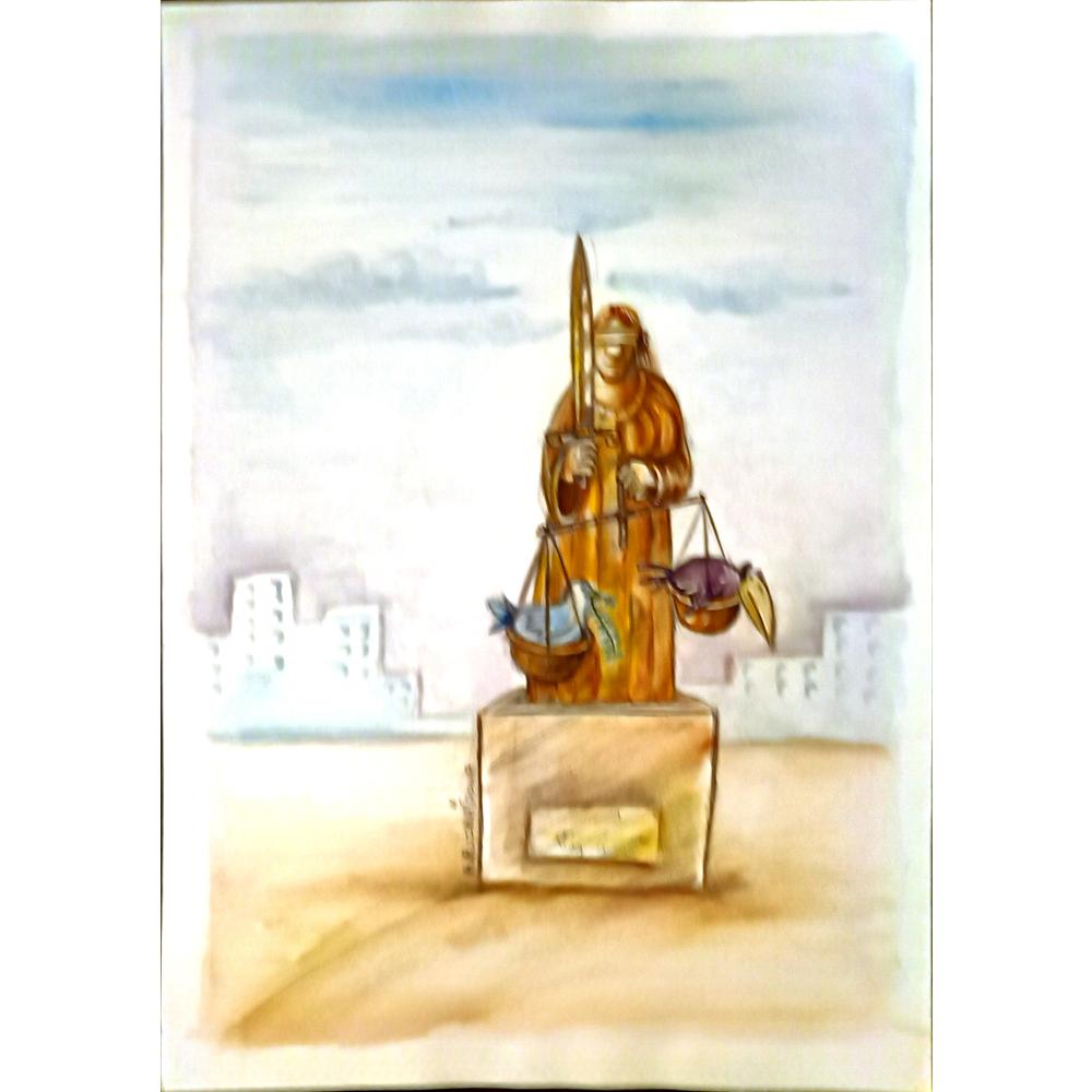 Amin Roshanpour 29x21cm Orijinal Karikatür BOD06393
