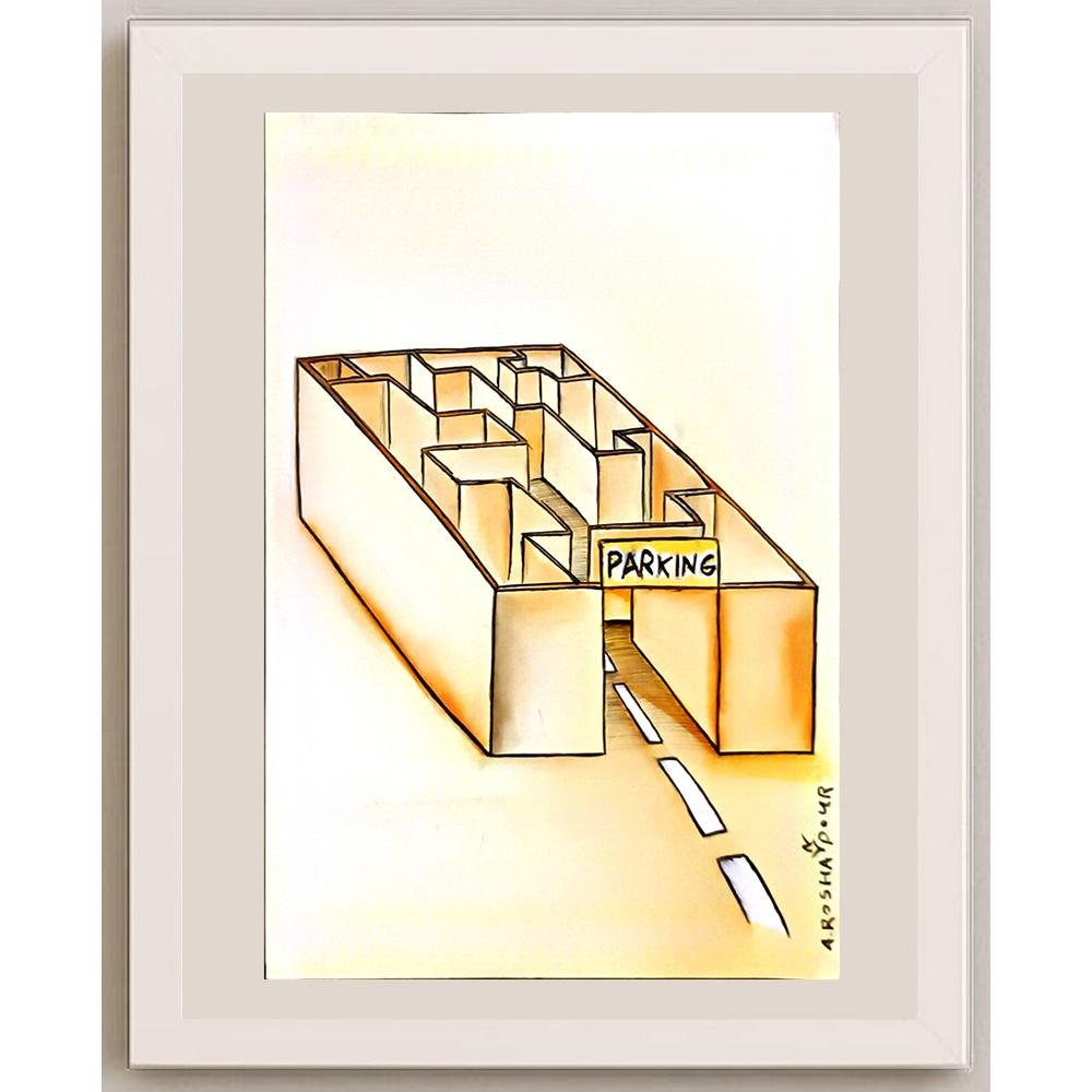 Amin Roshanpour 29x21cm Orijinal Karikatür BOD06395