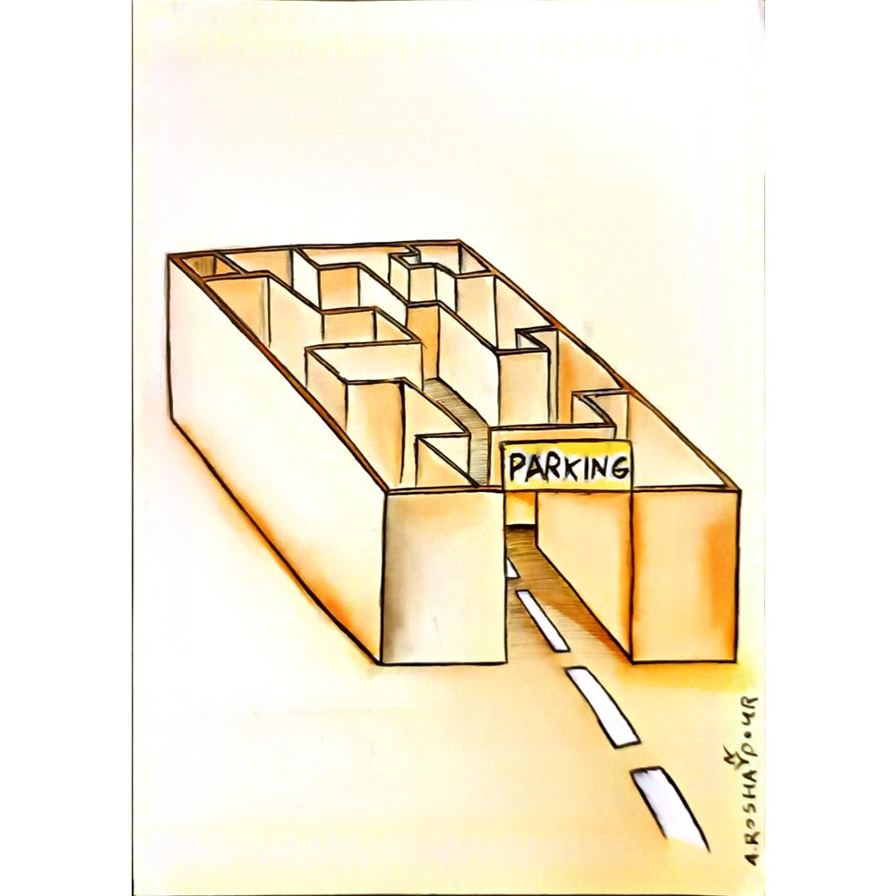 Amin Roshanpour 29x21cm Orijinal Karikatür BOD06395