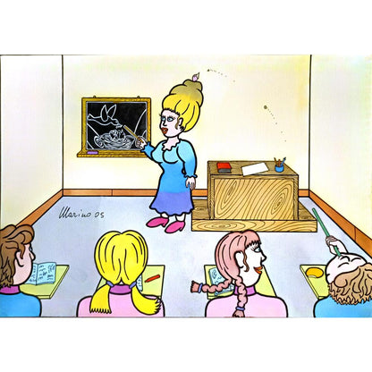 Marino Tarizzo 29x21cm Orijinal Karikatür BOD06398