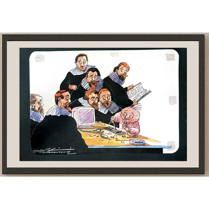 Zorau Zlaticanin 29x21cm Orijinal Karikatür BOD06399