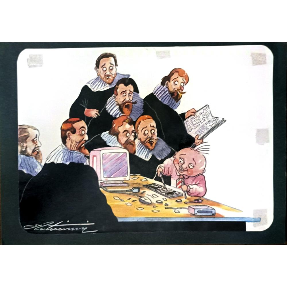 Zorau Zlaticanin 29x21cm Orijinal Karikatür BOD06399