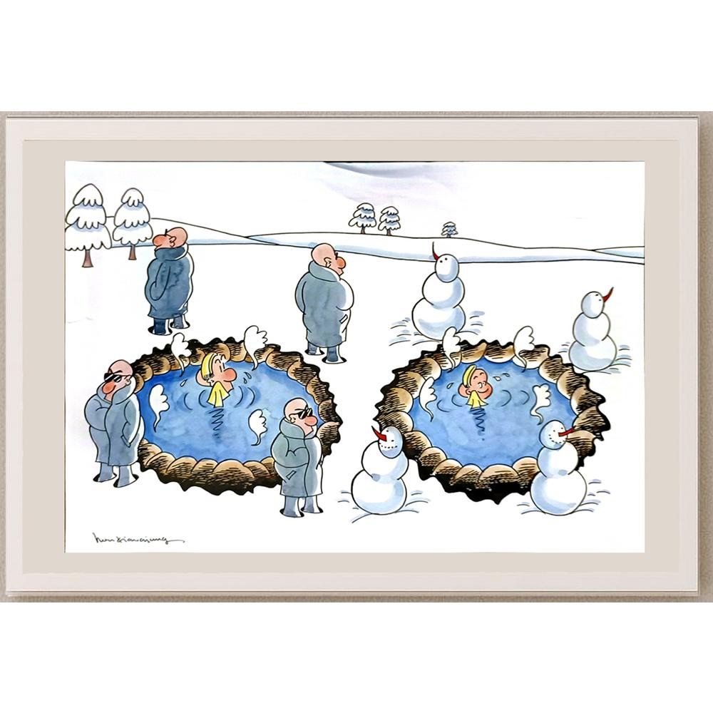 Xiao Qiang Hou 29x21cm Orijinal Karikatür BOD06406