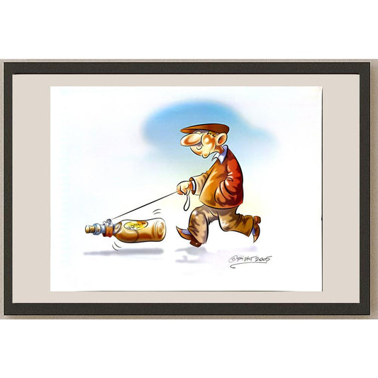 Andre Pijet 29x21cm Orijinal Karikatür BOD06407