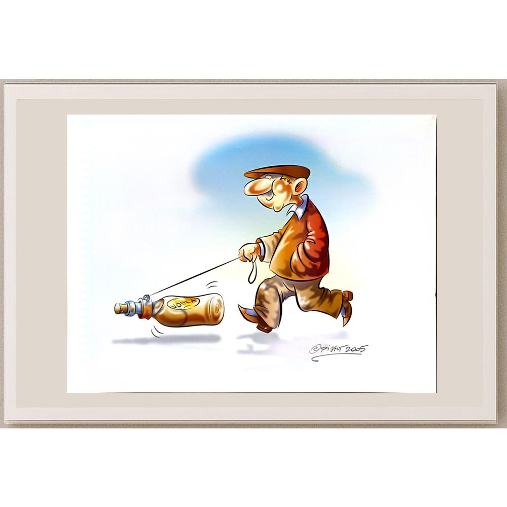 Andre Pijet 29x21cm Orijinal Karikatür BOD06407