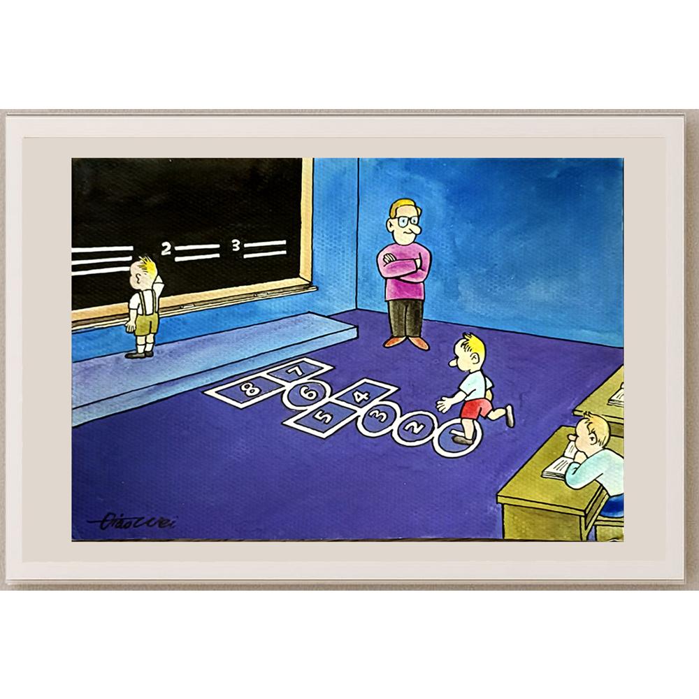 Qiao Wei 29x21cm Orijinal Karikatür BOD06409