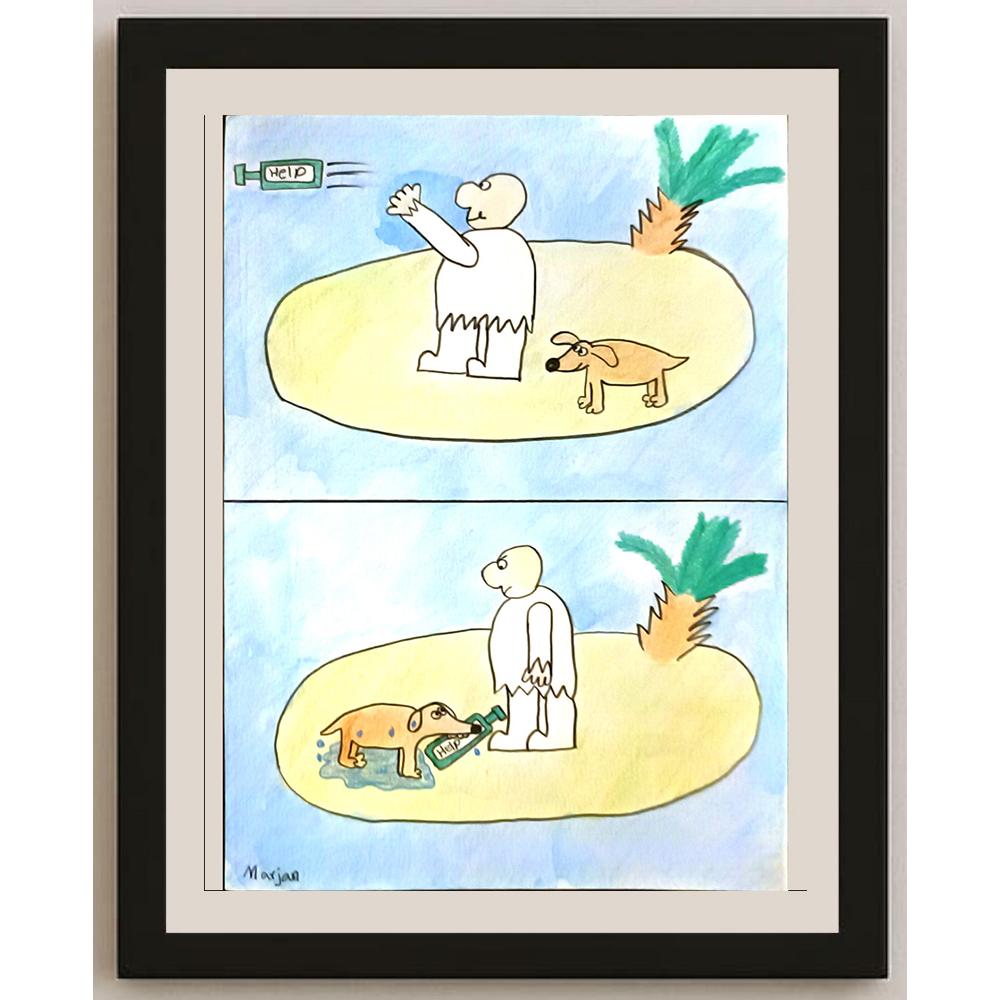 Marjan Rezaie 29x21cm Orijinal Karikatür BOD06420
