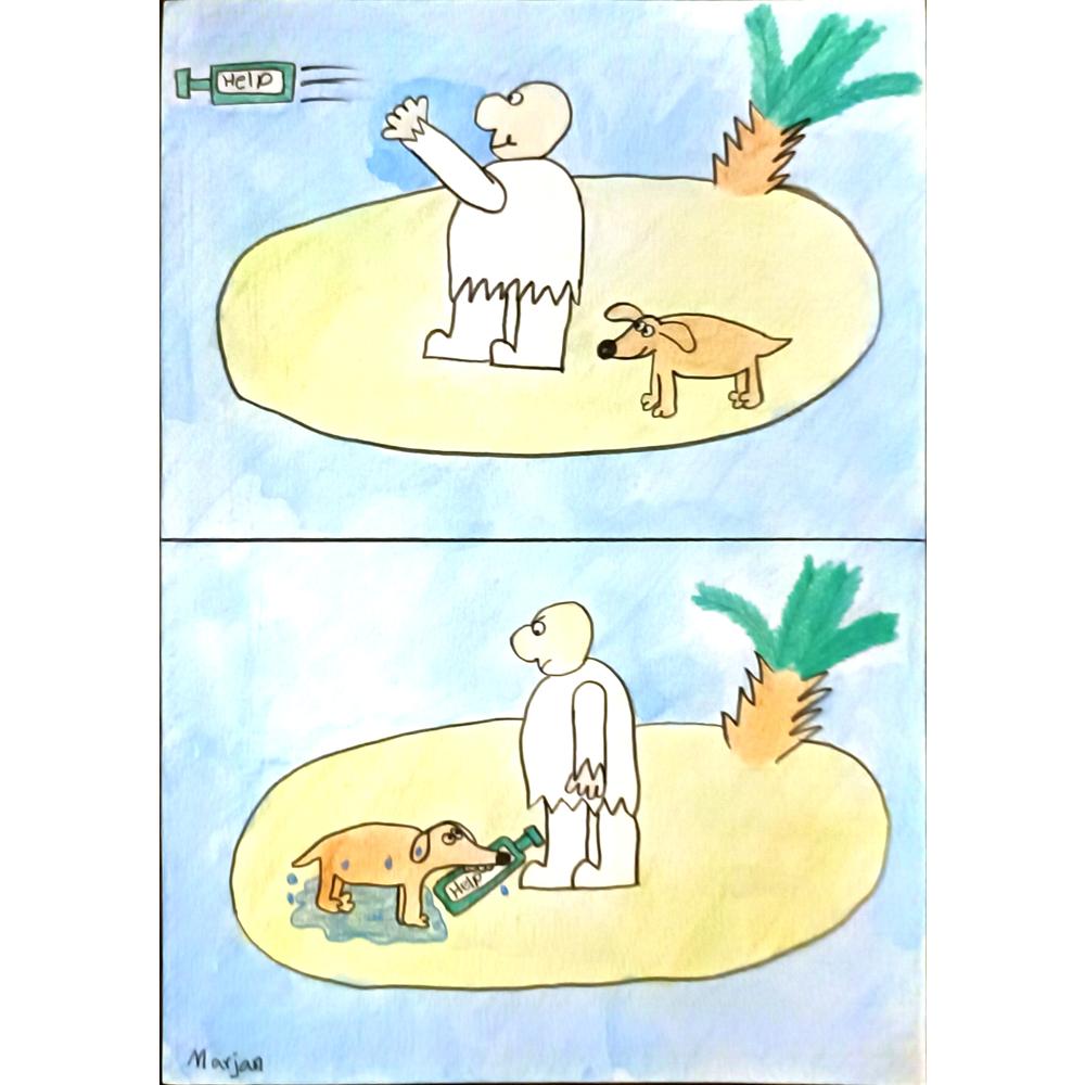 Marjan Rezaie 29x21cm Orijinal Karikatür BOD06420