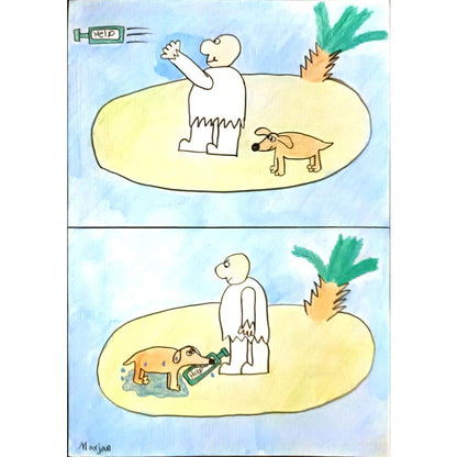 Marjan Rezaie 29x21cm Orijinal Karikatür BOD06420