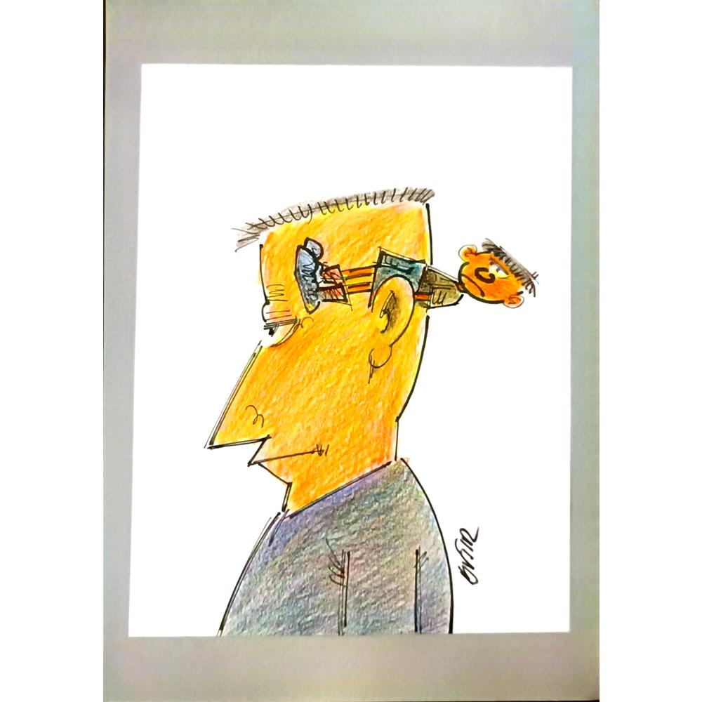 Slobodan Butir 29x21cm Orijinal Karikatür BOD06423