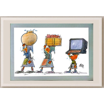 Slobodan Butir 29x21cm Orijinal Karikatür BOD06425