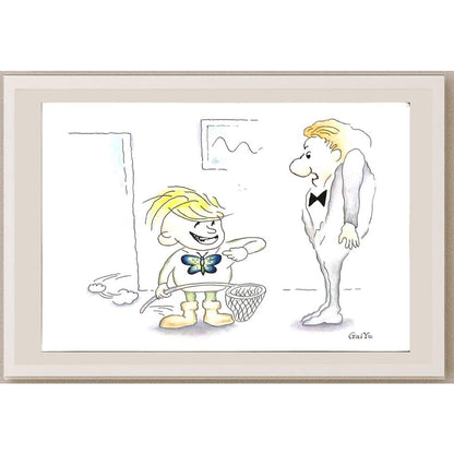 Gai Yu 29x21cm Orijinal Karikatür BOD06426