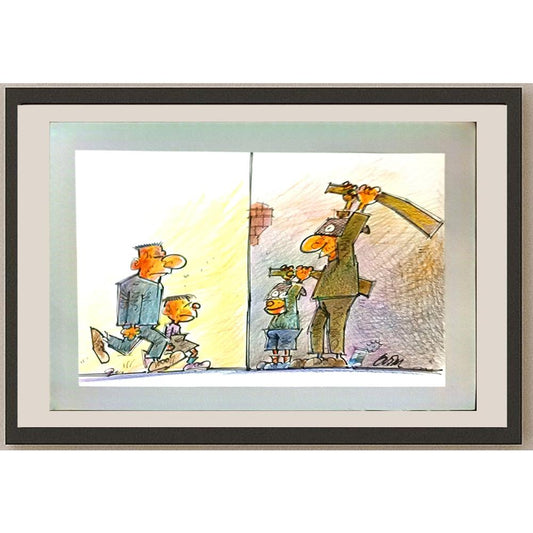 Slobodan Butir 29x21cm Orijinal Karikatür BOD06427
