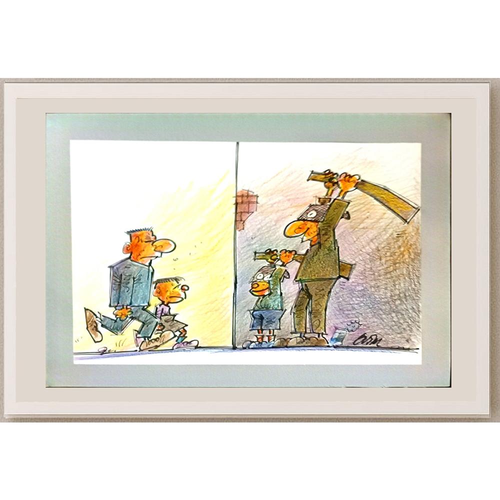 Slobodan Butir 29x21cm Orijinal Karikatür BOD06427