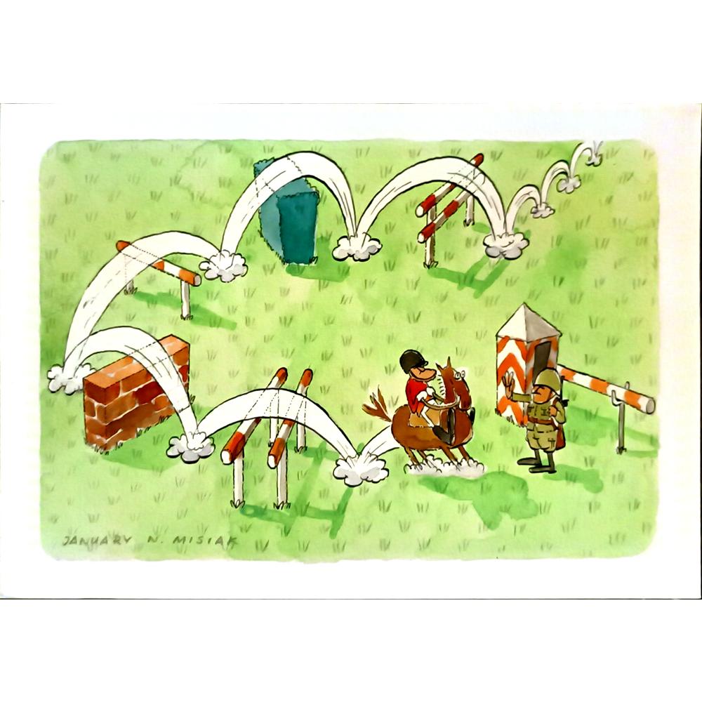 January Misiak 29x21cm Orijinal Karikatür BOD06428