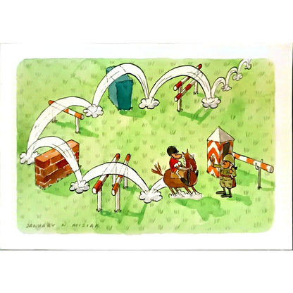 January Misiak 29x21cm Orijinal Karikatür BOD06428