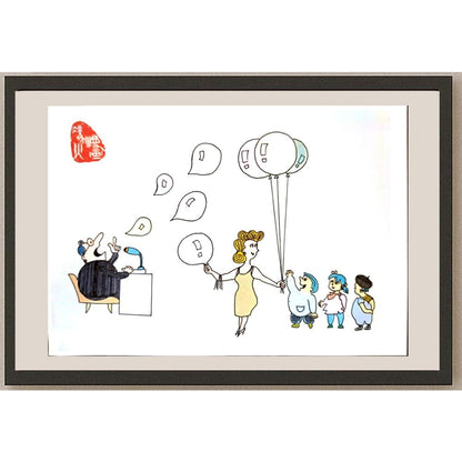 Feng Huo 29x21cm Orijinal Karikatür BOD06431